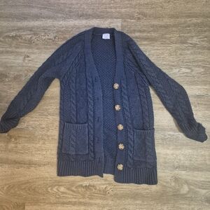 WonderNation Little Girl size Medium (7-8) Wool 3/4 sleeve thick cardigan jacket